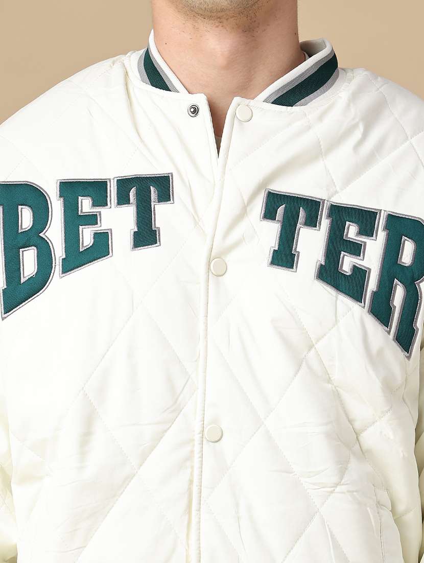 Men Typographic Long Sleeve Lightweight Puffer Jacket - 22692772 -  Standard Image - 1