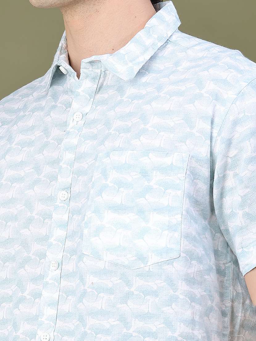 Men Printed Short Sleeve Regular Fit Casual Shirt - 22693247 -  Standard Image - 1