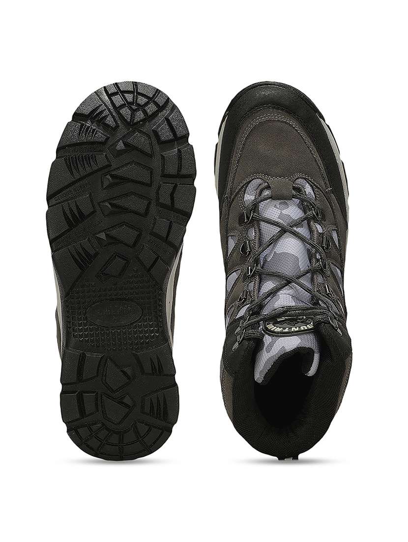 Men Grey Lace Up Hiking Boots Boot - 22694817 -  Standard Image - 4