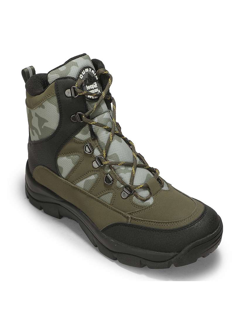 men green lace up high ankle boot