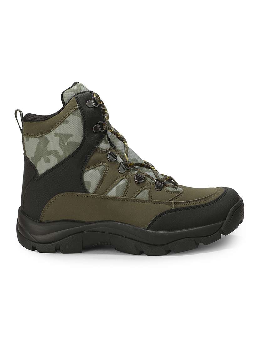 Men Green Lace Up High Ankle Boot - 22694824 -  Standard Image - 1