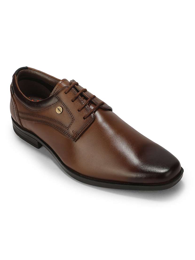 men brown lace-up derby