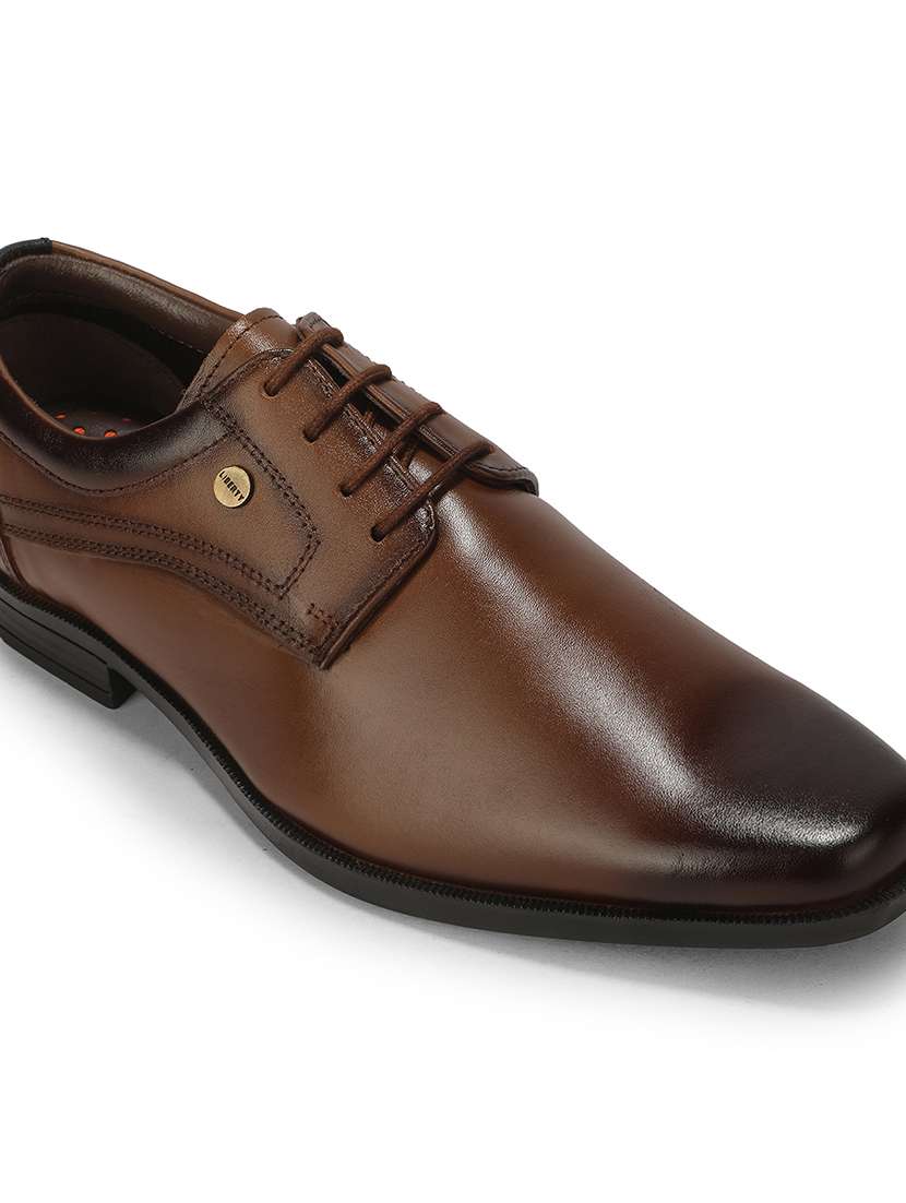 Men Brown Lace-up Derby - 22694833 -  Standard Image - 6