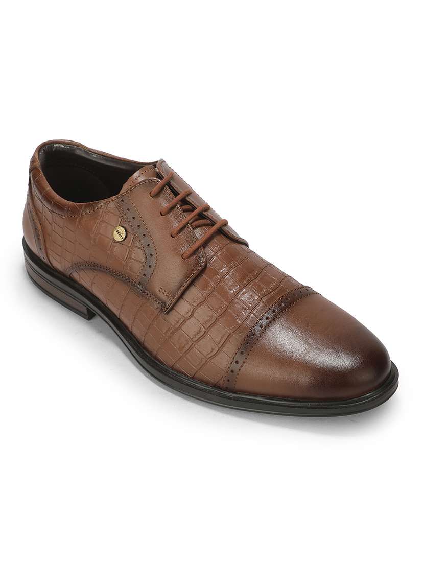 Men Brown Lace-up Derby - 22694834 -  Standard Image - 1