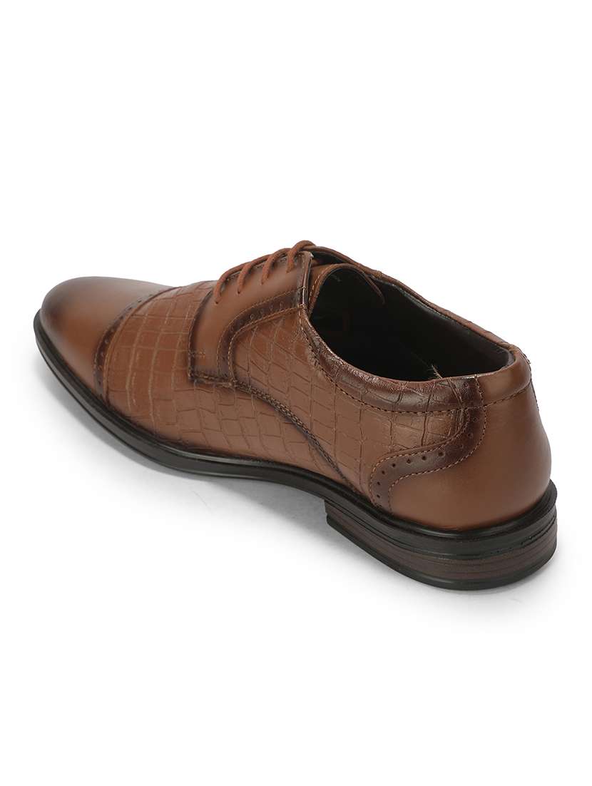 Men Brown Lace-up Derby - 22694834 -  Standard Image - 4