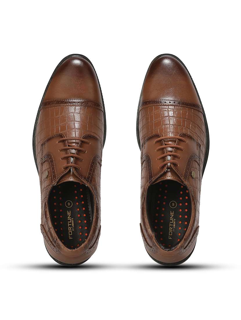 Men Brown Lace-up Derby - 22694834 -  Standard Image - 6