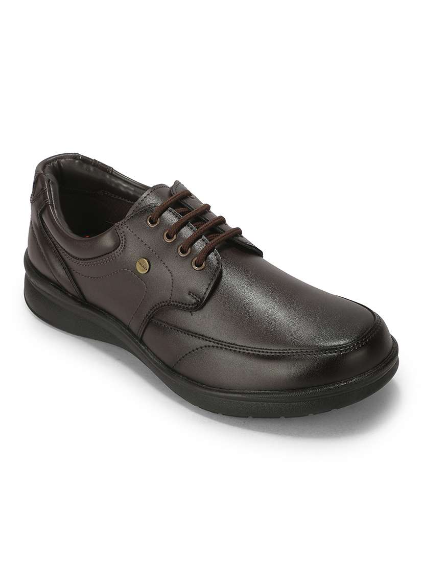 Men Brown Lace-up Derby - 22694836 -  Standard Image - 1