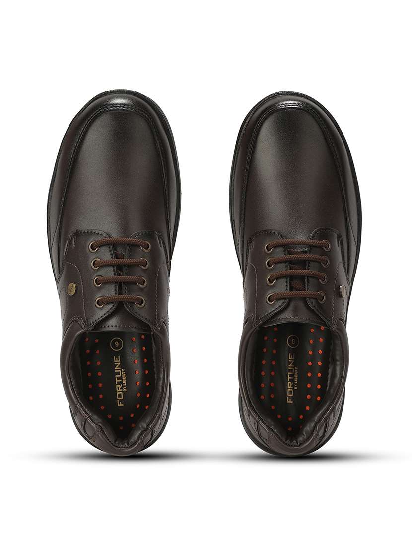 Men Brown Lace-up Derby - 22694836 -  Standard Image - 6