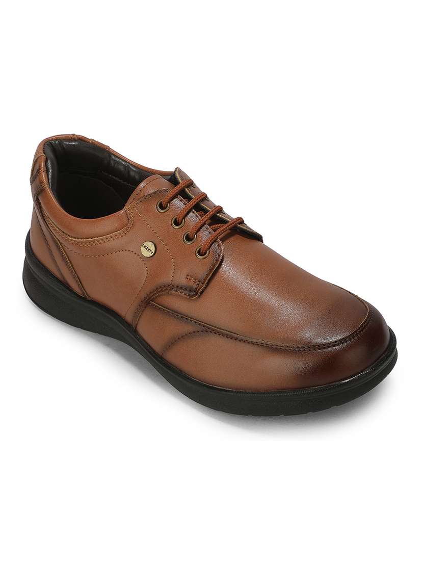 Men Brown Lace-up Derby - 22694837 -  Standard Image - 1