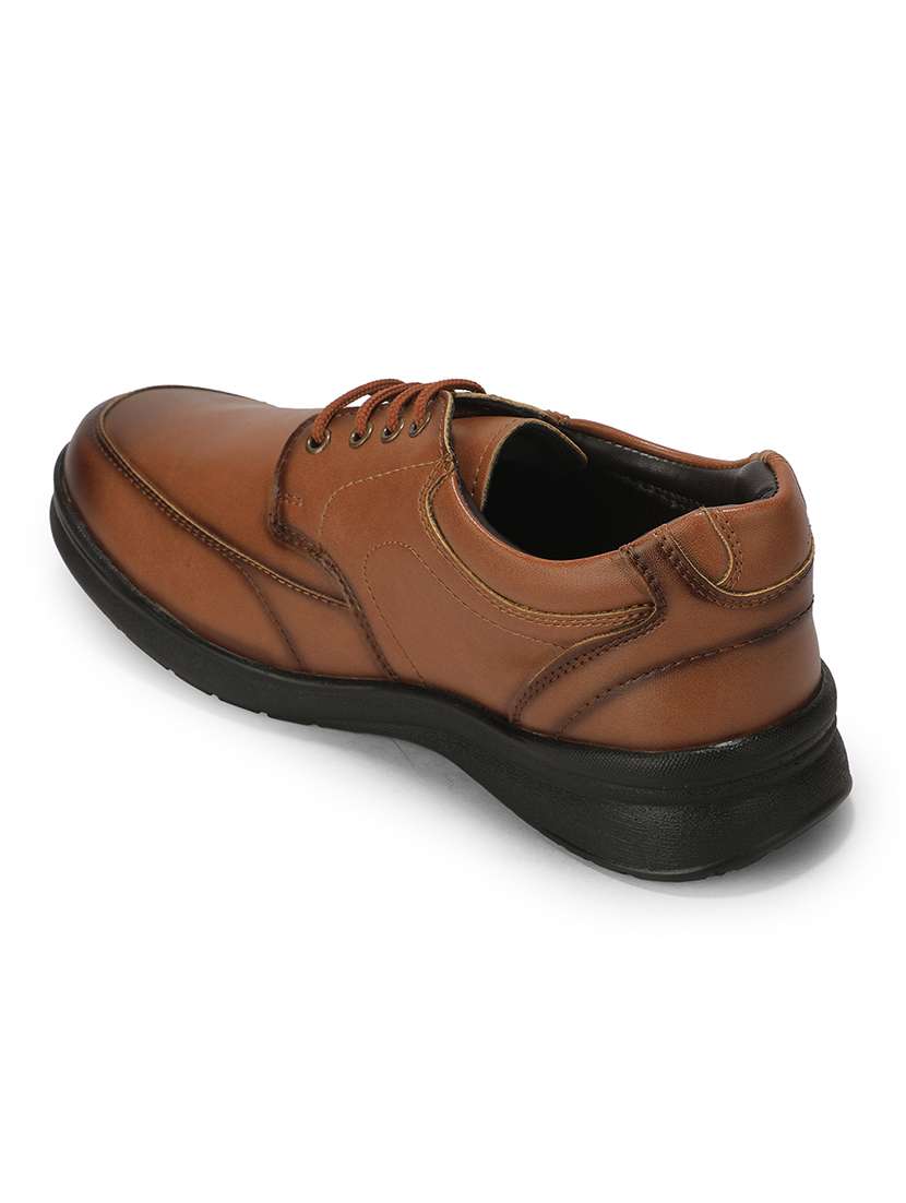 Men Brown Lace-up Derby - 22694837 -  Standard Image - 4