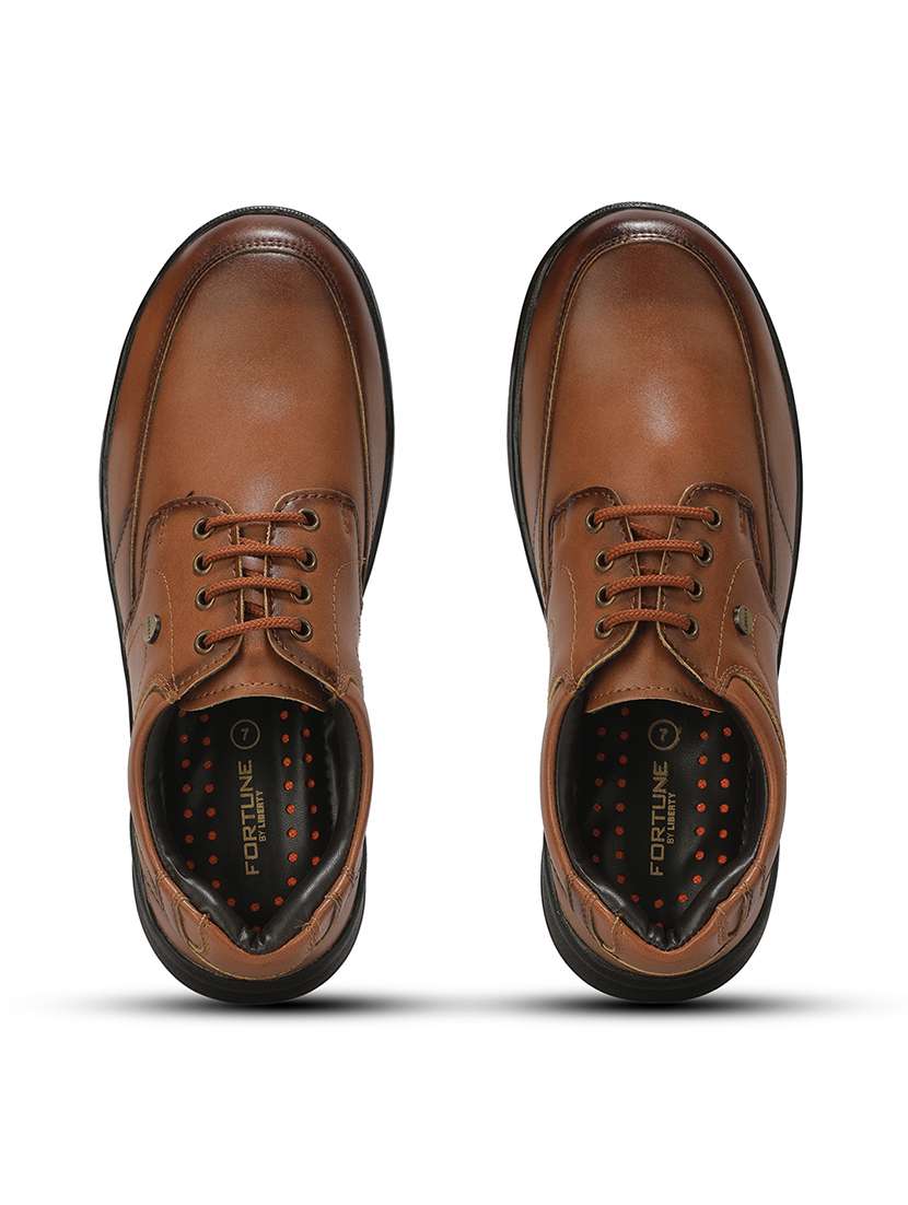 Men Brown Lace-up Derby - 22694837 -  Standard Image - 6