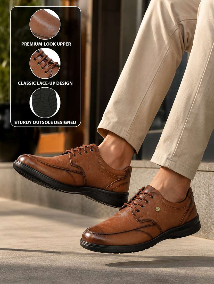 Men Brown Lace-up Derby - 22694837 -  Standard Image - 9