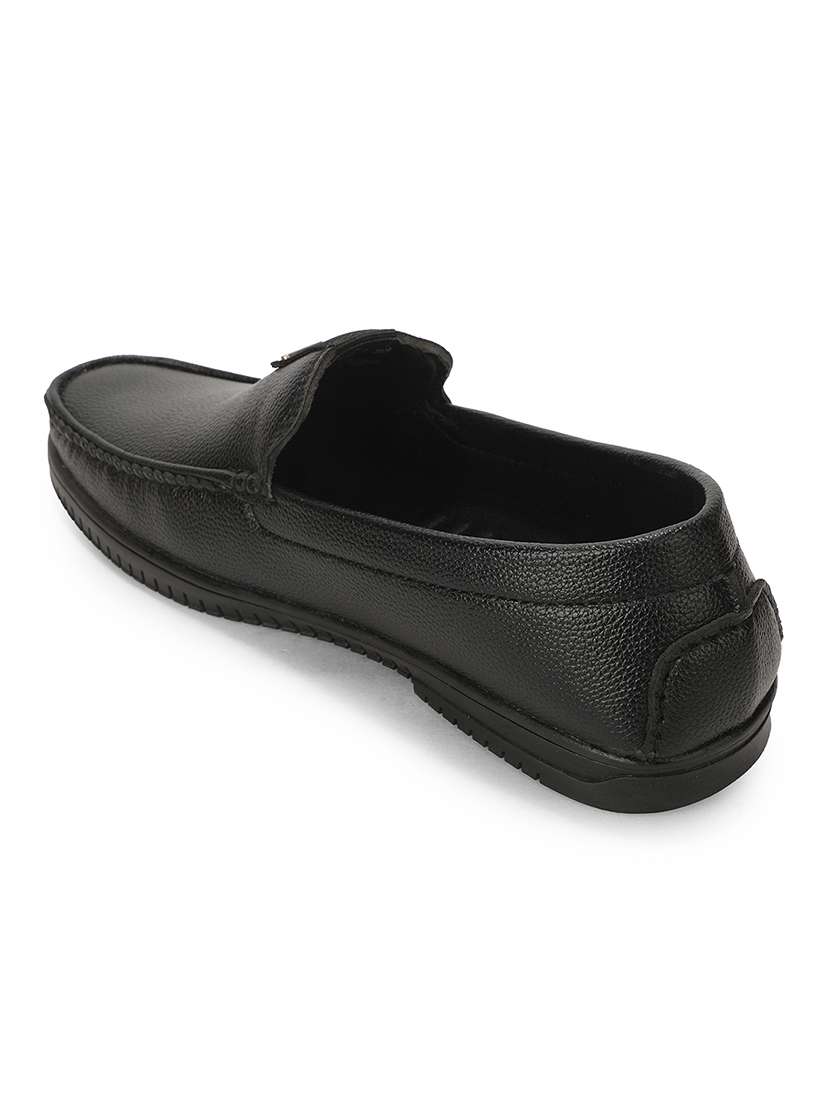 Men Black Slip On Loafer - 22694850 -  Standard Image - 4