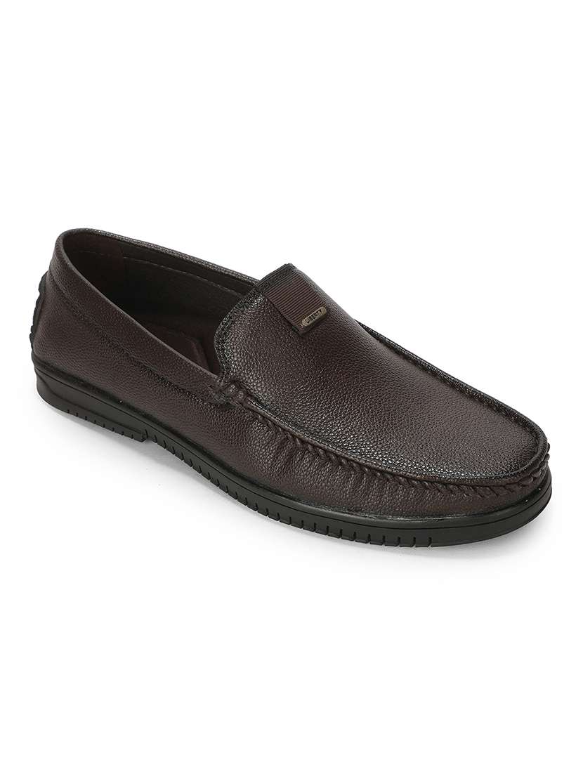 Men Brown Slip On Loafer - 22694852 -  Standard Image - 1