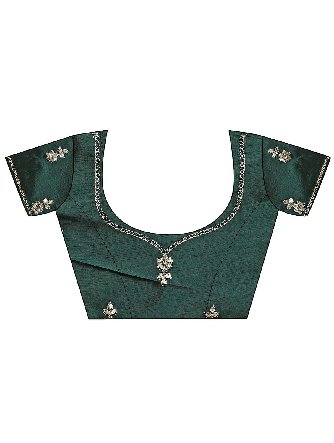 Women Leheriya Printed Saree With Blouse - 22695492 -  Standard Image - 4