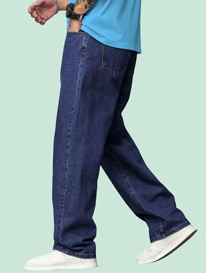 Men Solid Mid Rise Straight Jeans - 22696290 -  Standard Image - 1