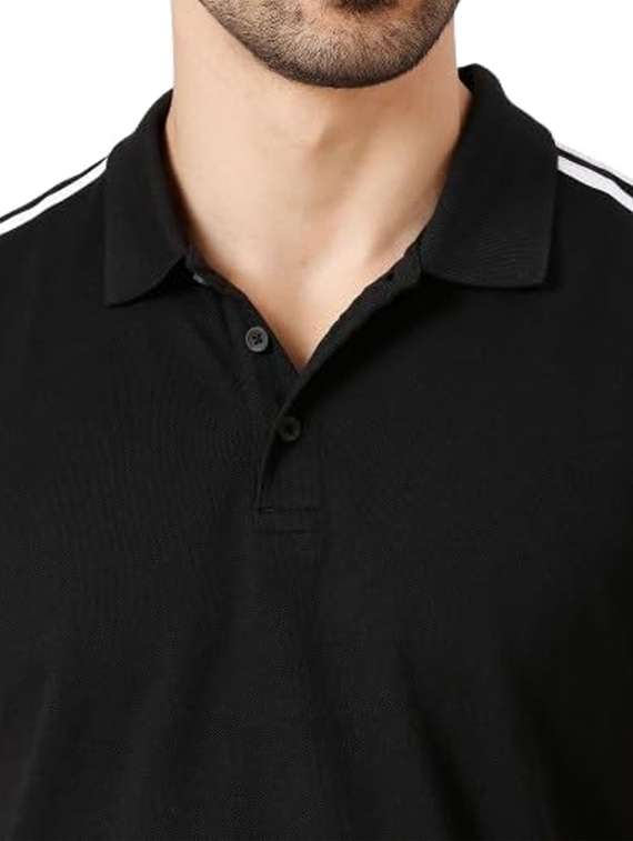 Men Taped Short Sleeves Polo T-shirt - 22696425 -  Standard Image - 1