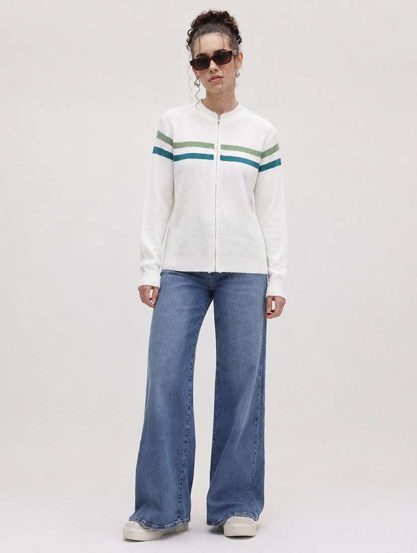 Women Striped Long Sleeve Regular Fit Cardigan - 22696583 -  Standard Image - 4