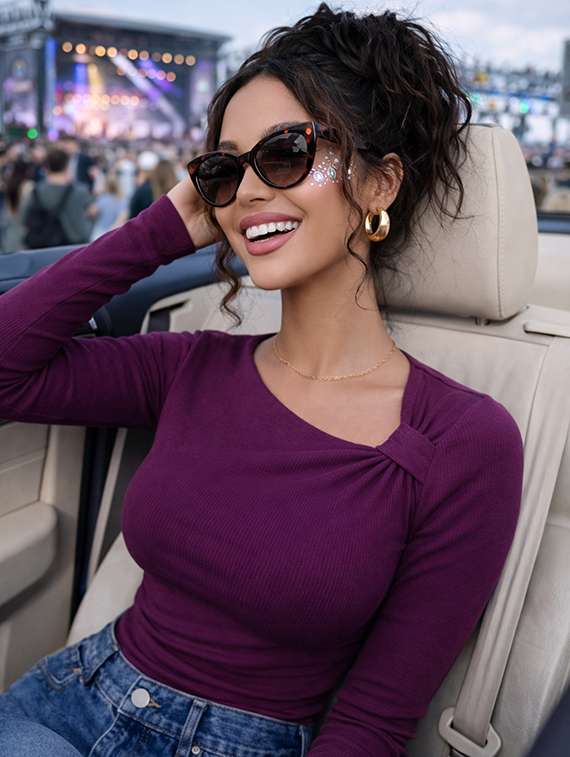 Women Solid Long Sleeves Regular Top - 22696688 -  Standard Image - 1