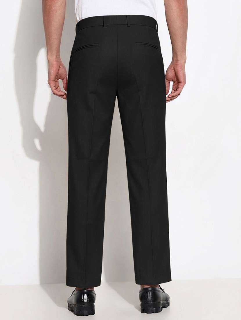 Men Solid Mid Rise Pleated Casual Trouser - 22696702 -  Standard Image - 4