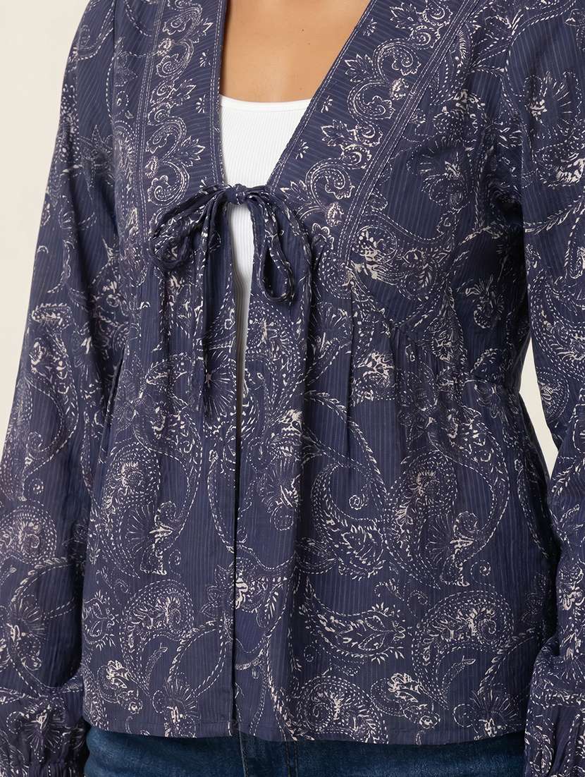 Women Printed Long Sleeves Flared Tunic - 22696735 -  Standard Image - 1