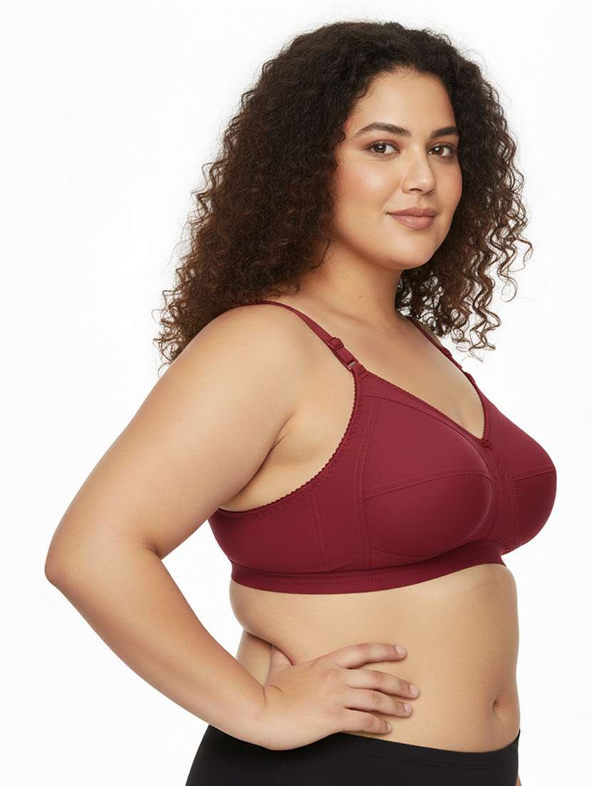 Women Pack Of 2 Solid Full Coverage Regular Bra - 22696797 -  Standard Image - 1