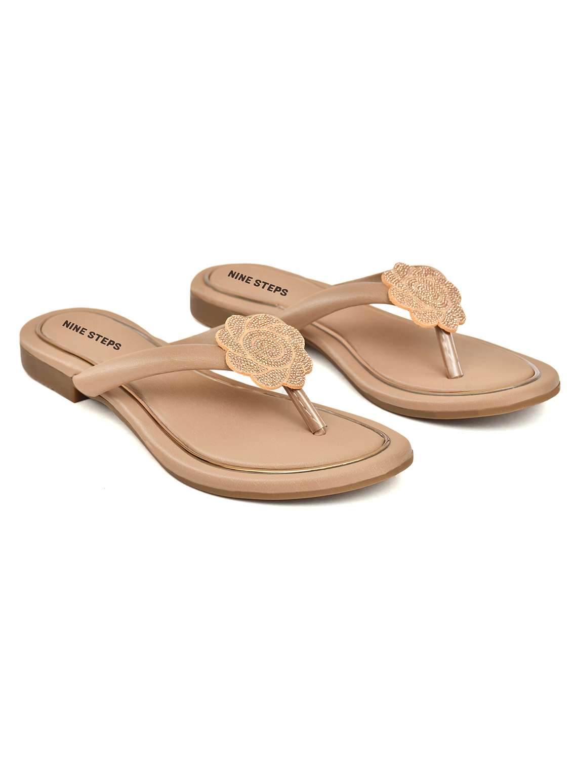 women embellished toe separator flats - 22696848 -  Standard Image - 1