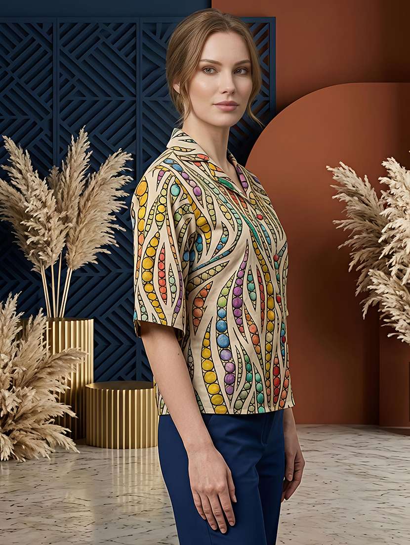Women Printed Short Sleeves Regular Shirt - 22696887 -  Standard Image - 4