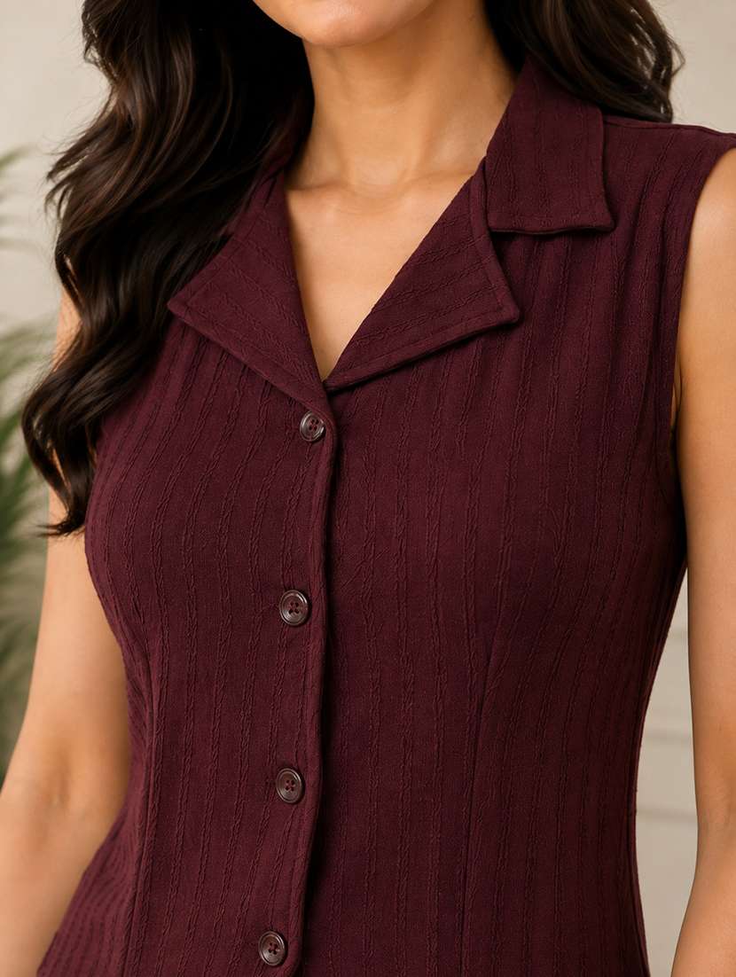 Women Self Design Sleeveless Regular Top - 22696923 -  Standard Image - 1