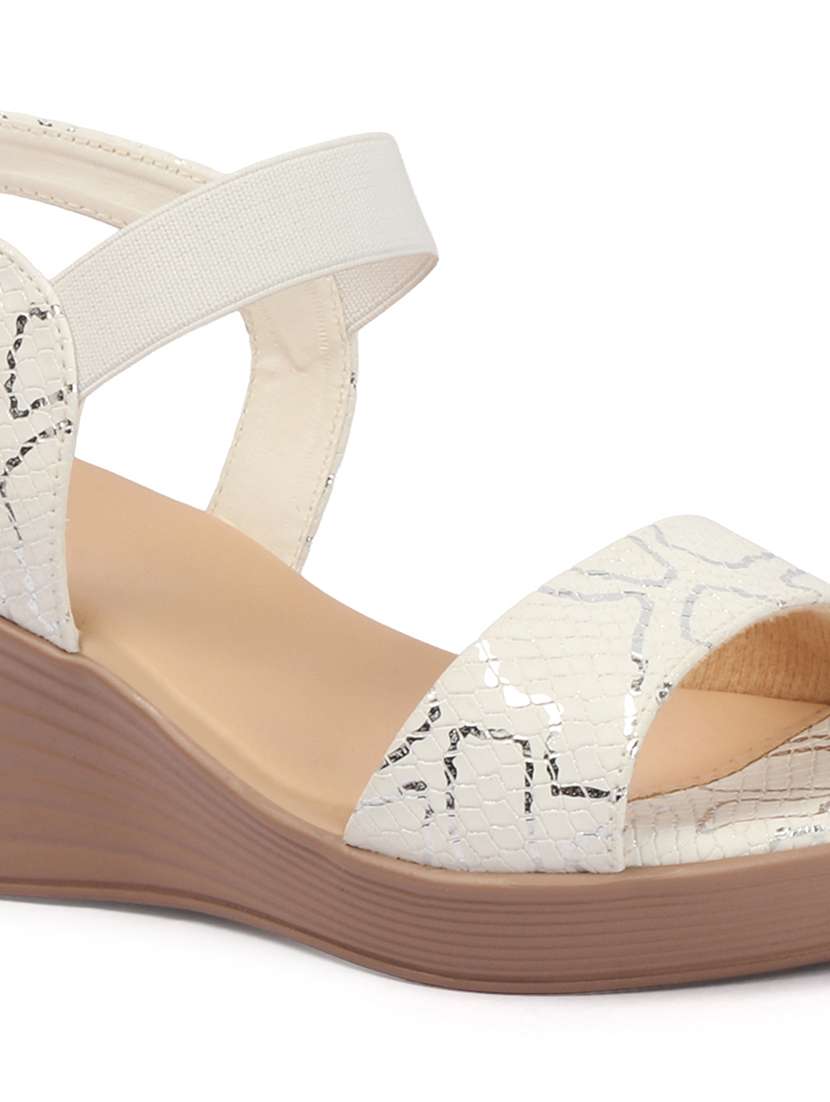 Women Textured Ankle Strap Wedges - 22697222 -  Standard Image - 4