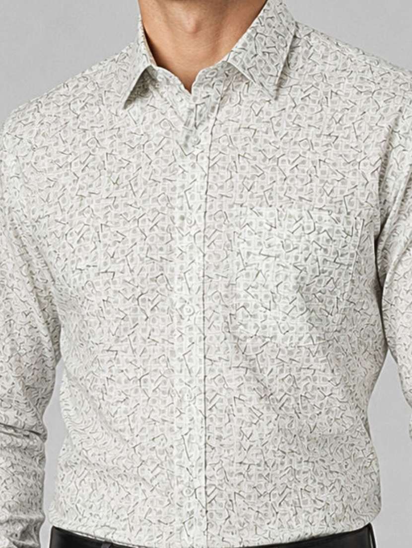 Men Printed Long Sleeve Slim Fit Formal Shirt - 22697991 -  Standard Image - 1