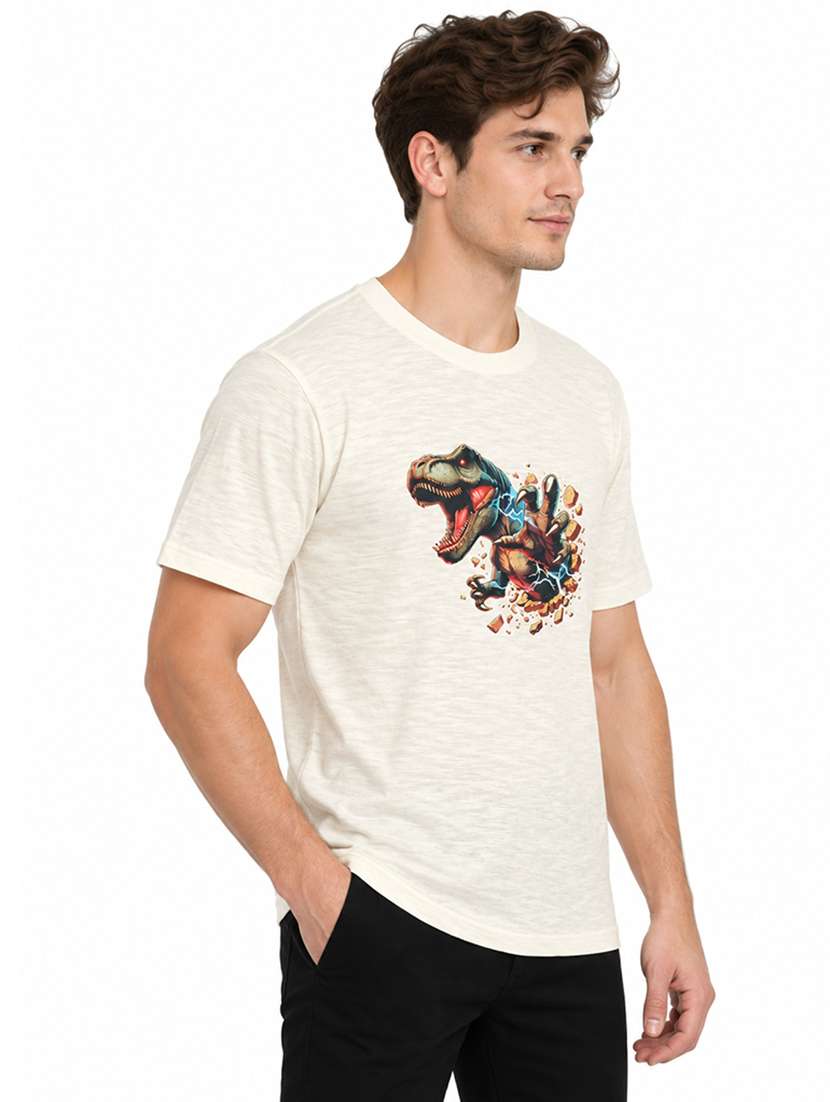 Men Printed Short Sleeve Regular Fit T-shirt - 22698757 -  Standard Image - 1