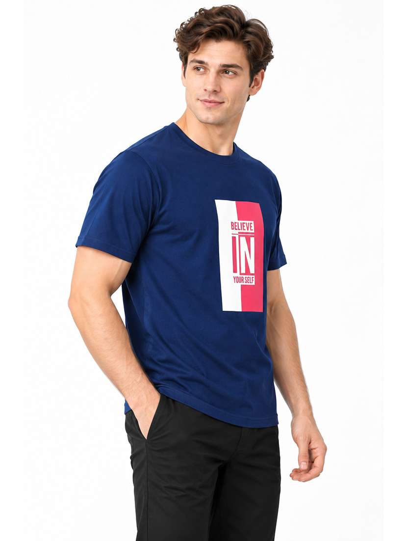 Men Printed Short Sleeve Regular Fit T-shirt - 22698760 -  Standard Image - 1