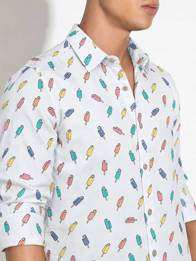Men Printed Long Sleeves Regular Fit Casual Shirt - 22698909 -  Standard Image - 1