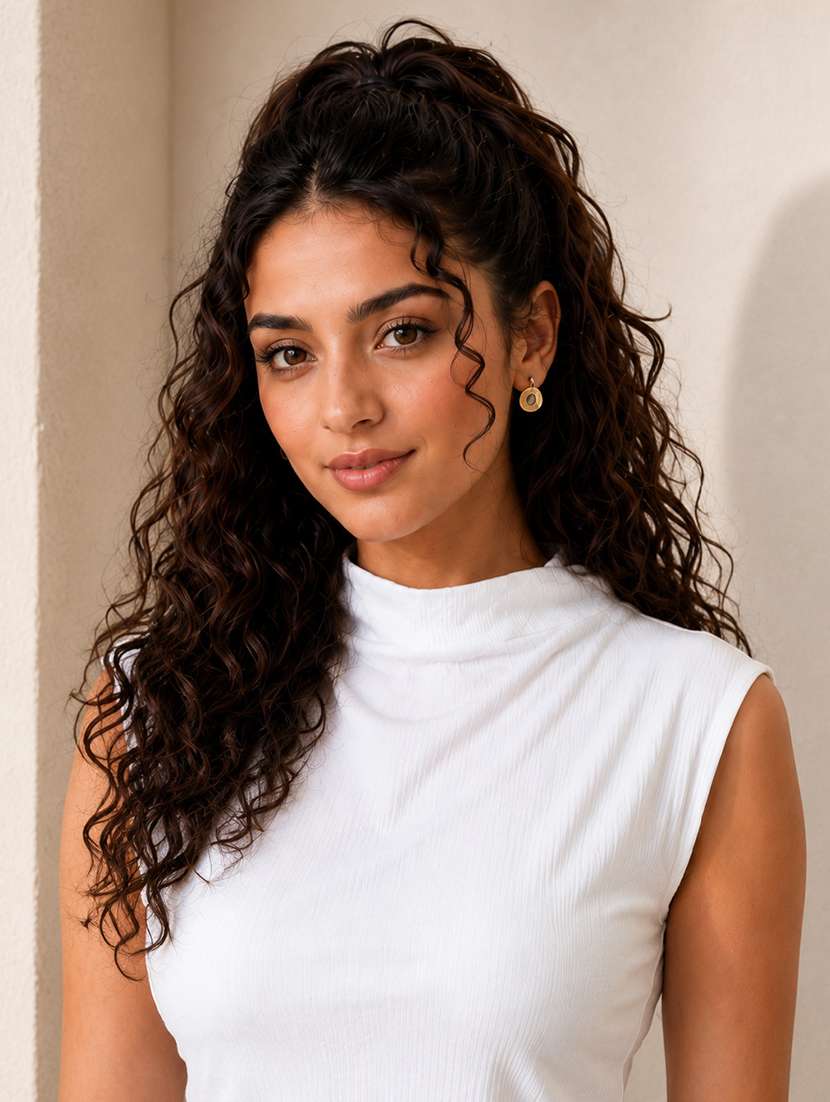 Women Solid Sleeveless Asymmetric Top - 22699326 -  Standard Image - 1