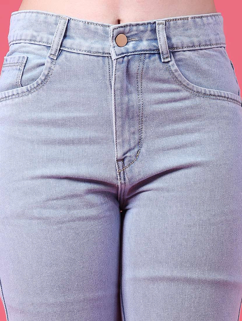 Women Washed High Rise Straight Jeans - 22700319 -  Standard Image - 1