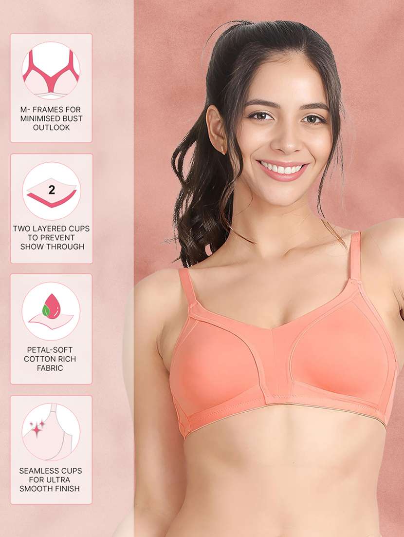 Women Solid Full Coverage T-shirt Bra - 22700425 -  Standard Image - 4
