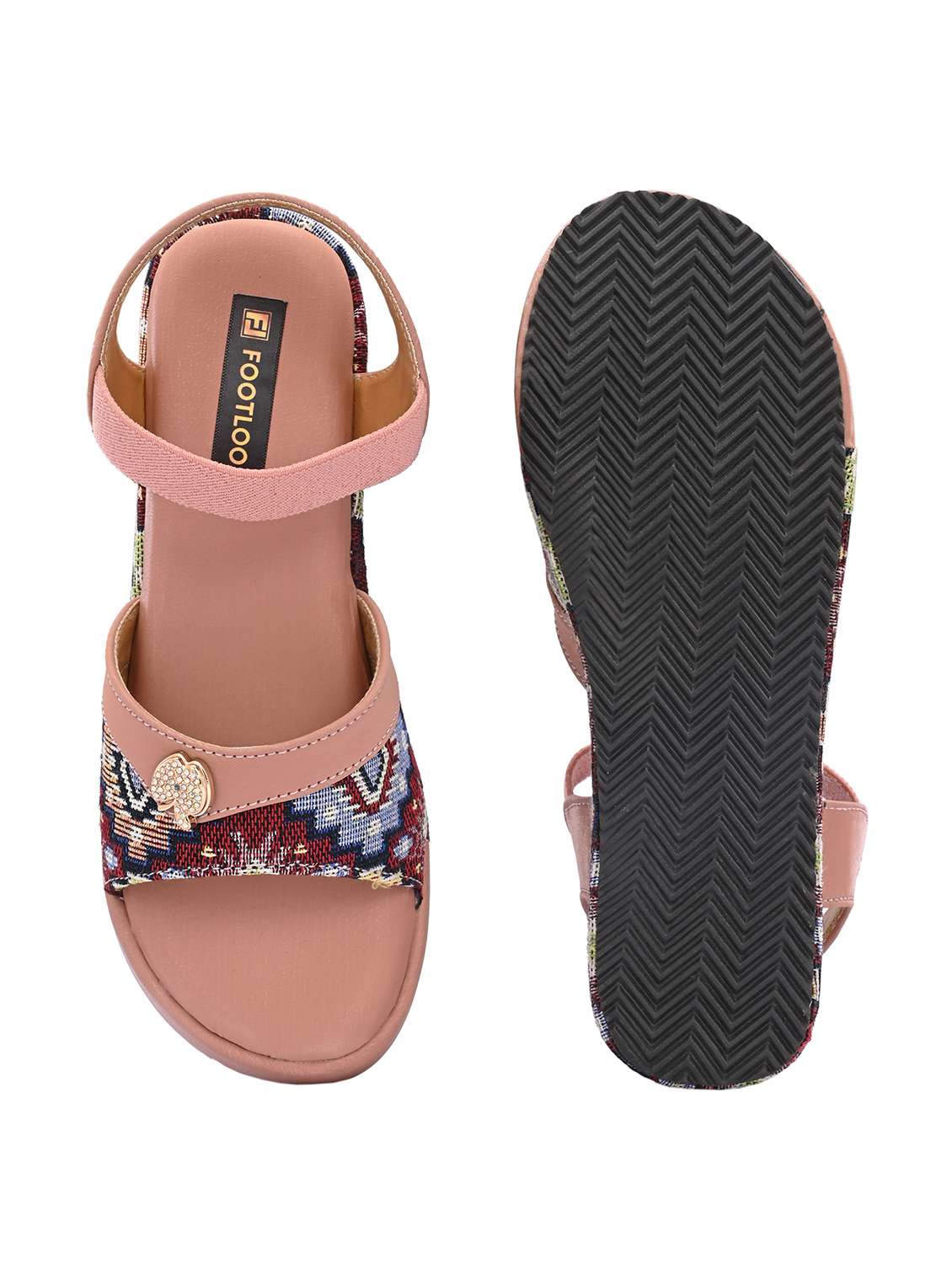 Women Embroidered Ankle Strap Wedges - 22701020 -  Standard Image - 6