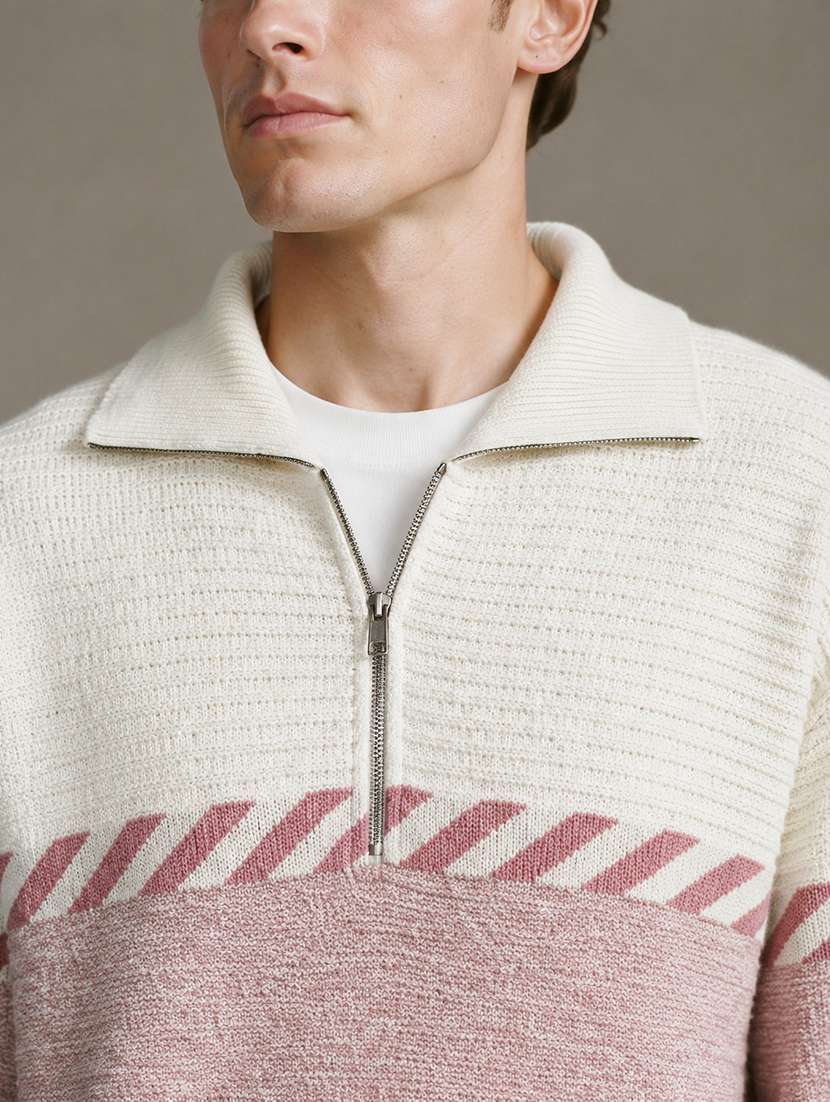 Men Self Design Long Sleeve Regular Fit Pullover - 22701581 -  Standard Image - 1