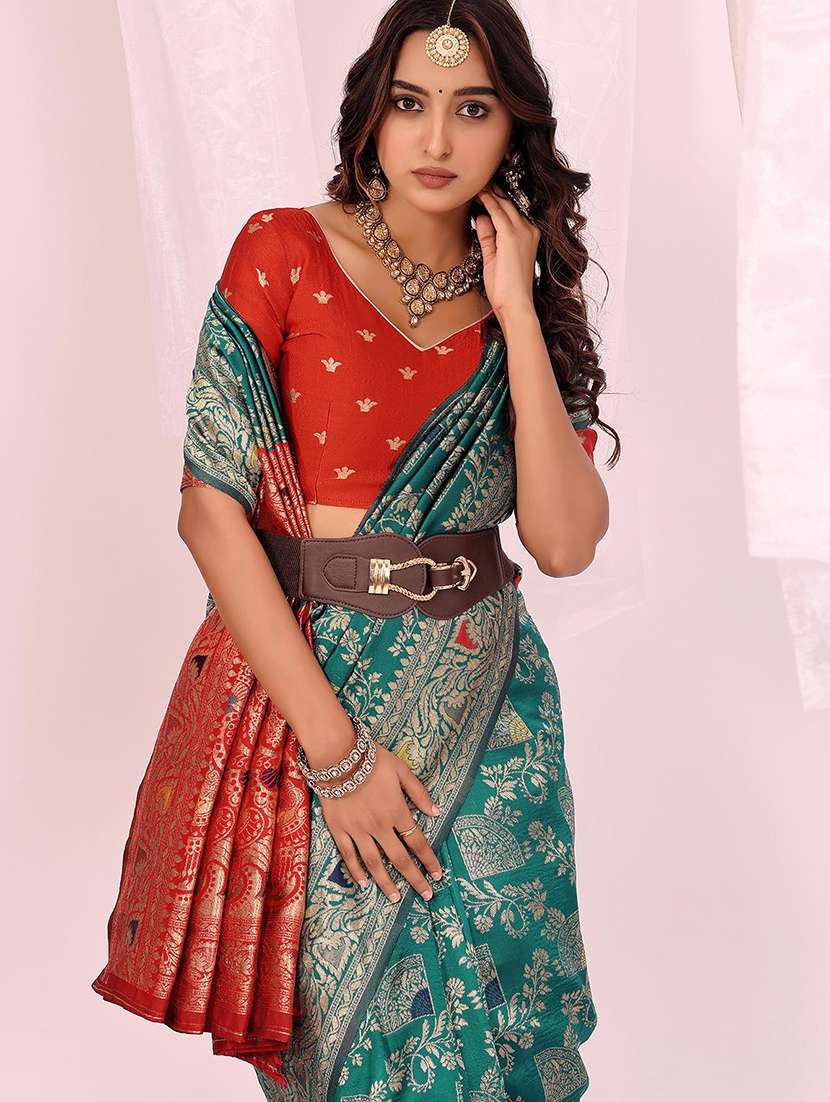 Women Self Design Banarasi Saree With Blouse - 22701789 -  Standard Image - 1
