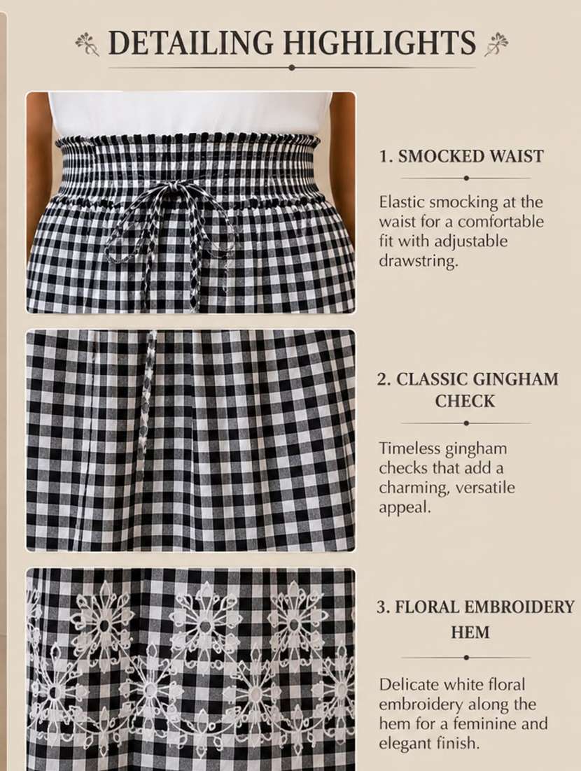Women Checkered High Rise A-line Skirt - 22702483 -  Standard Image - 4