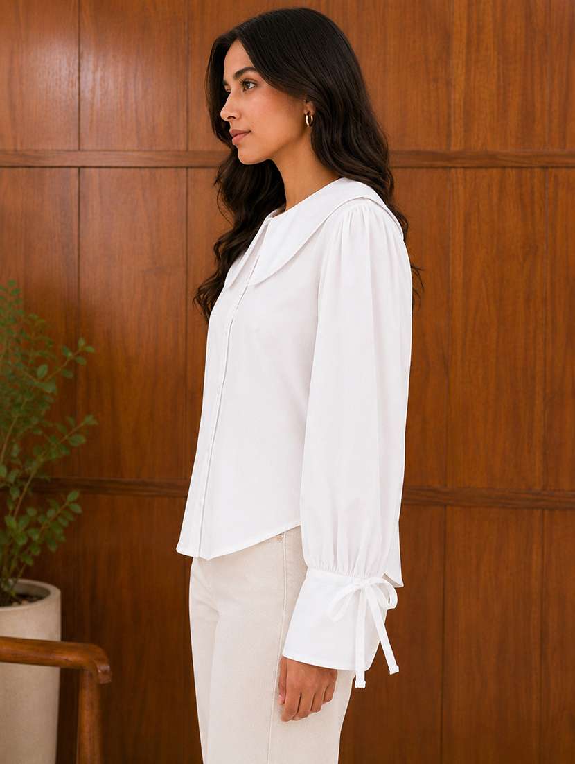Women Solid Long Sleeves Regular Shirt - 22702488 -  Standard Image - 1