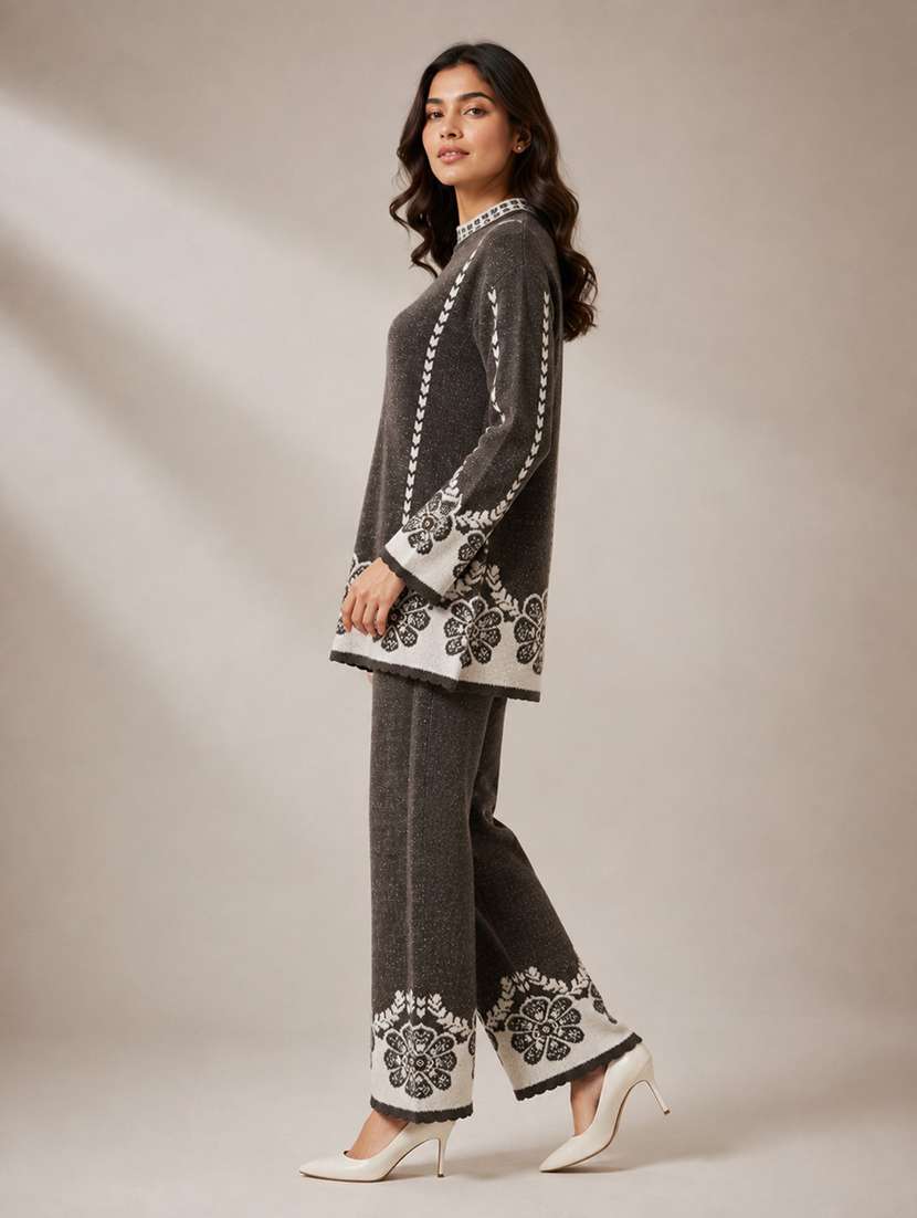 Women Self Design Long Sleeve Co-ord Set - 22702544 -  Standard Image - 1