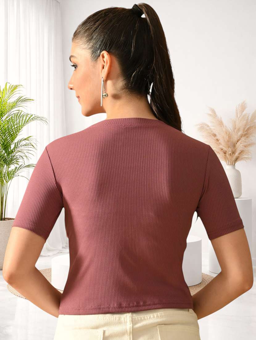 Women Embellished Short Sleeves Regular Top - 22702831 -  Standard Image - 4