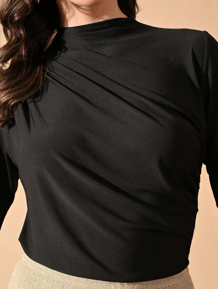 Women Solid Short Sleeves Regular Top - 22702833 -  Standard Image - 1