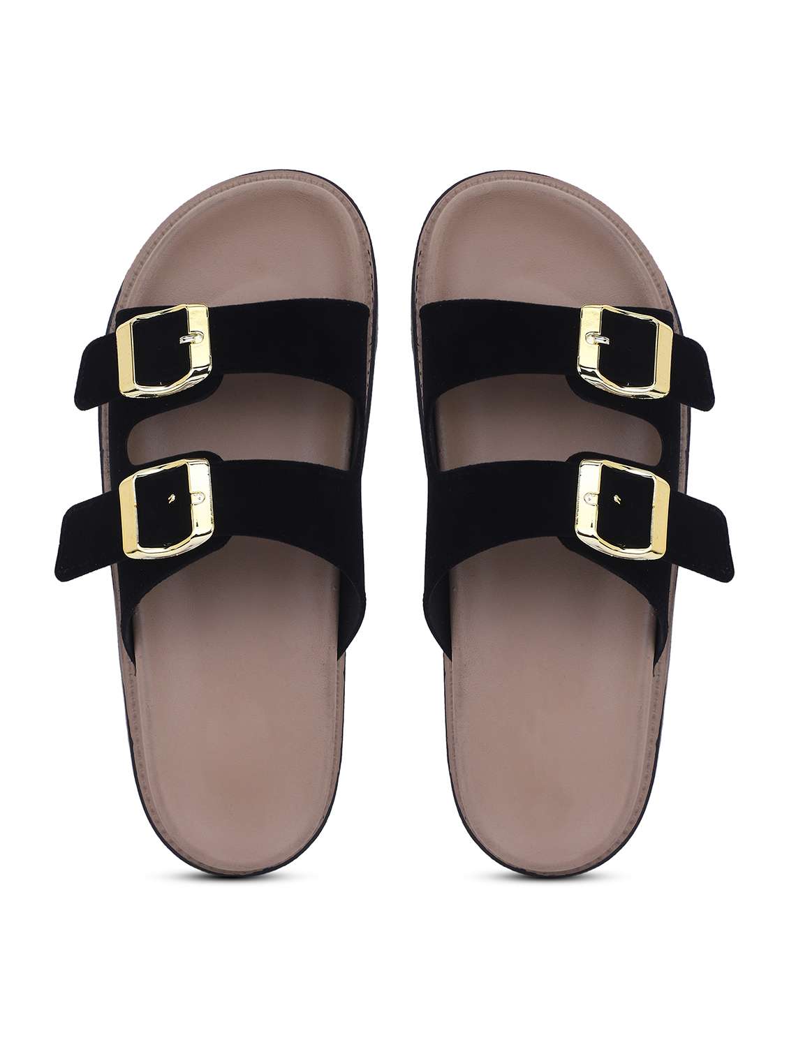 Women Solid Slip On Slides - 22702962 -  Standard Image - 4