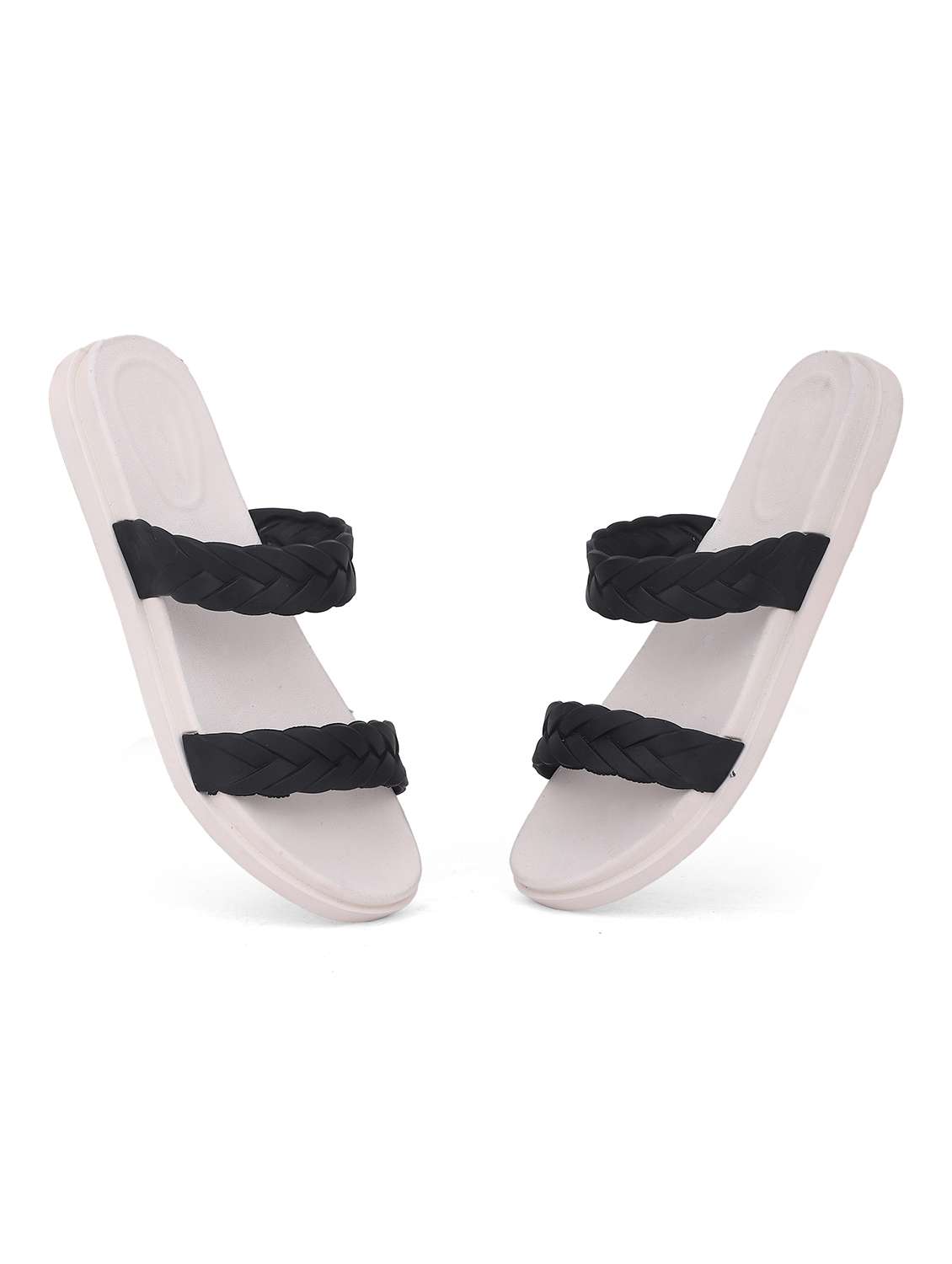 Women Textured Slip On Slides - 22702981 -  Standard Image - 1