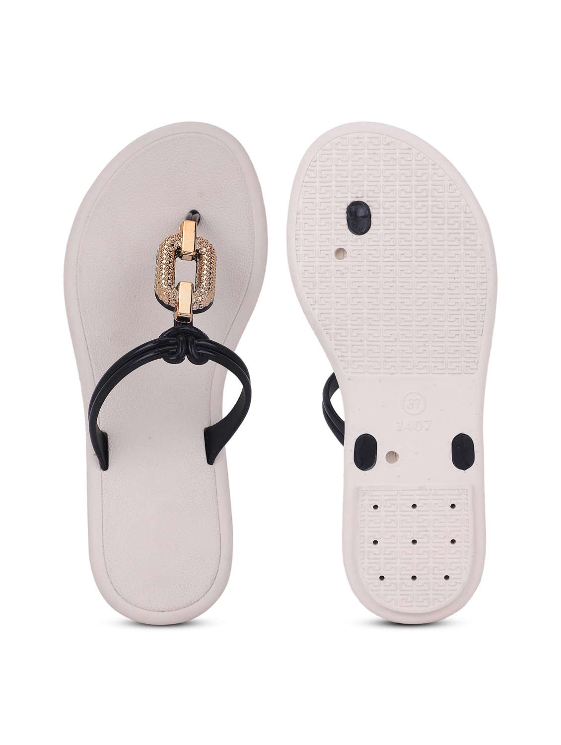 Women Embellished Toe Separator Slipper - 22702987 -  Standard Image - 4