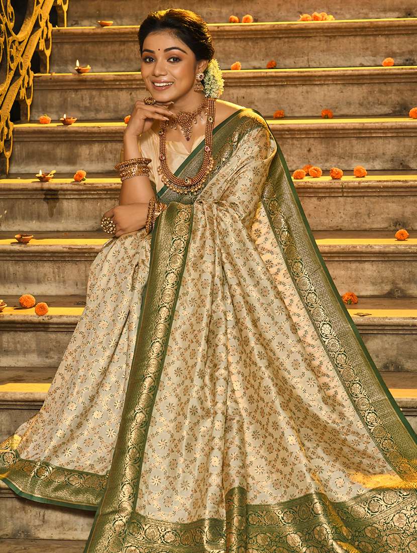 Women Self Design Banarasi Saree With Blouse - 22703340 -  Standard Image - 1