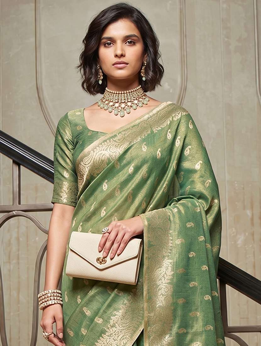 Women Self Design Banarasi Saree With Blouse - 22703439 -  Standard Image - 1